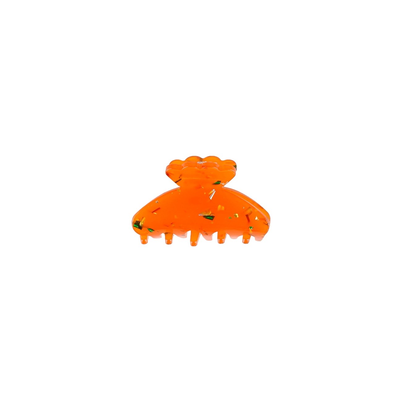 Lulu Hårklemme - Orange Glitter