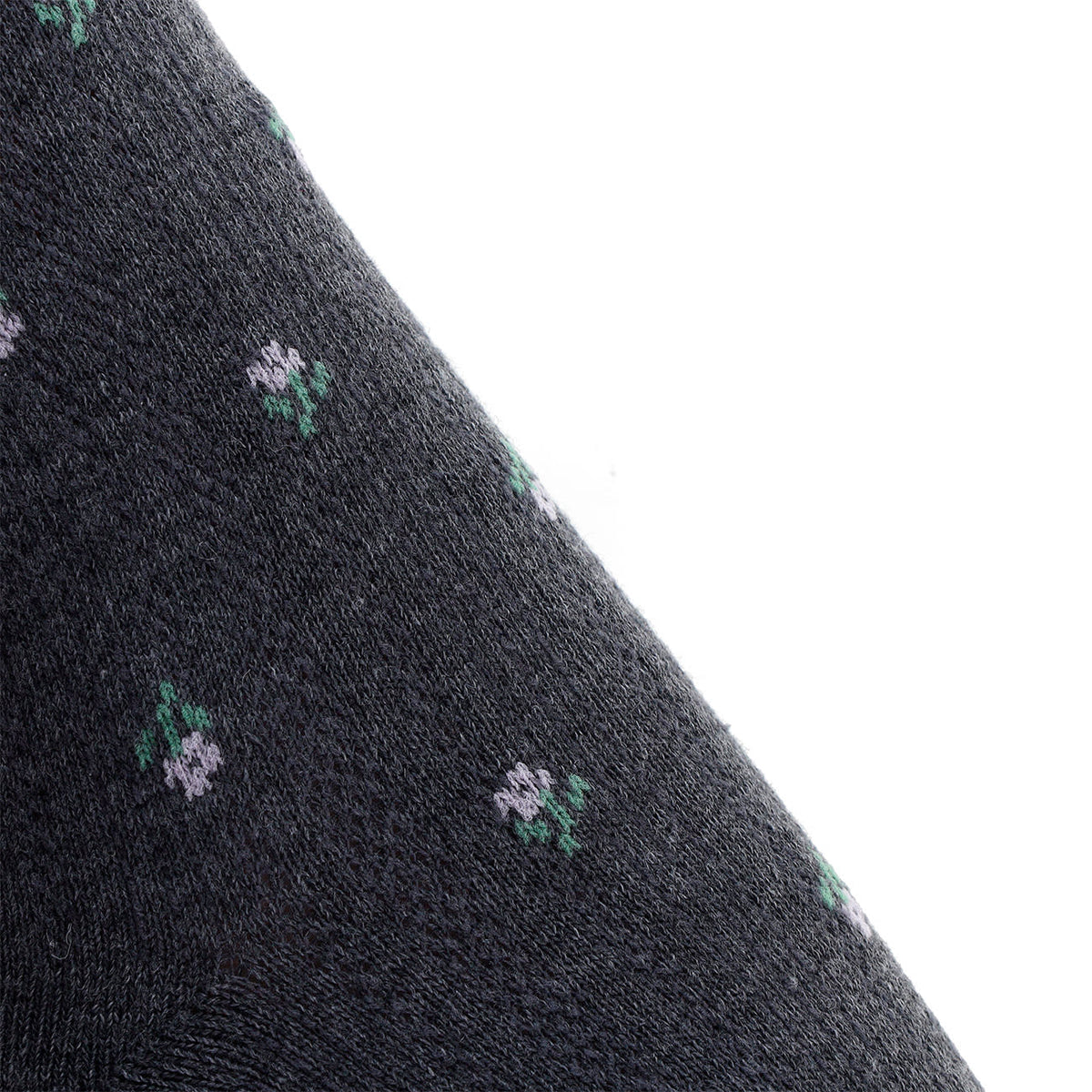 Strømper - Onesize - Mørkegrå/Blomster