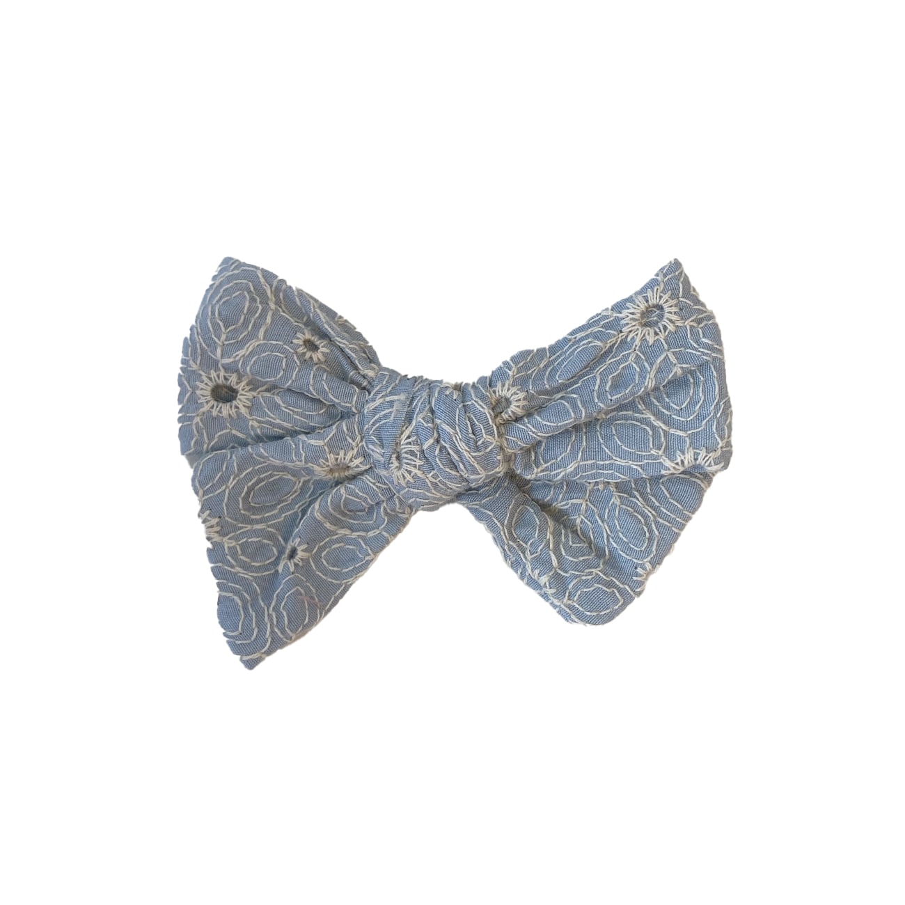 Dorthea Sløjfe - Lyseblå Broderet