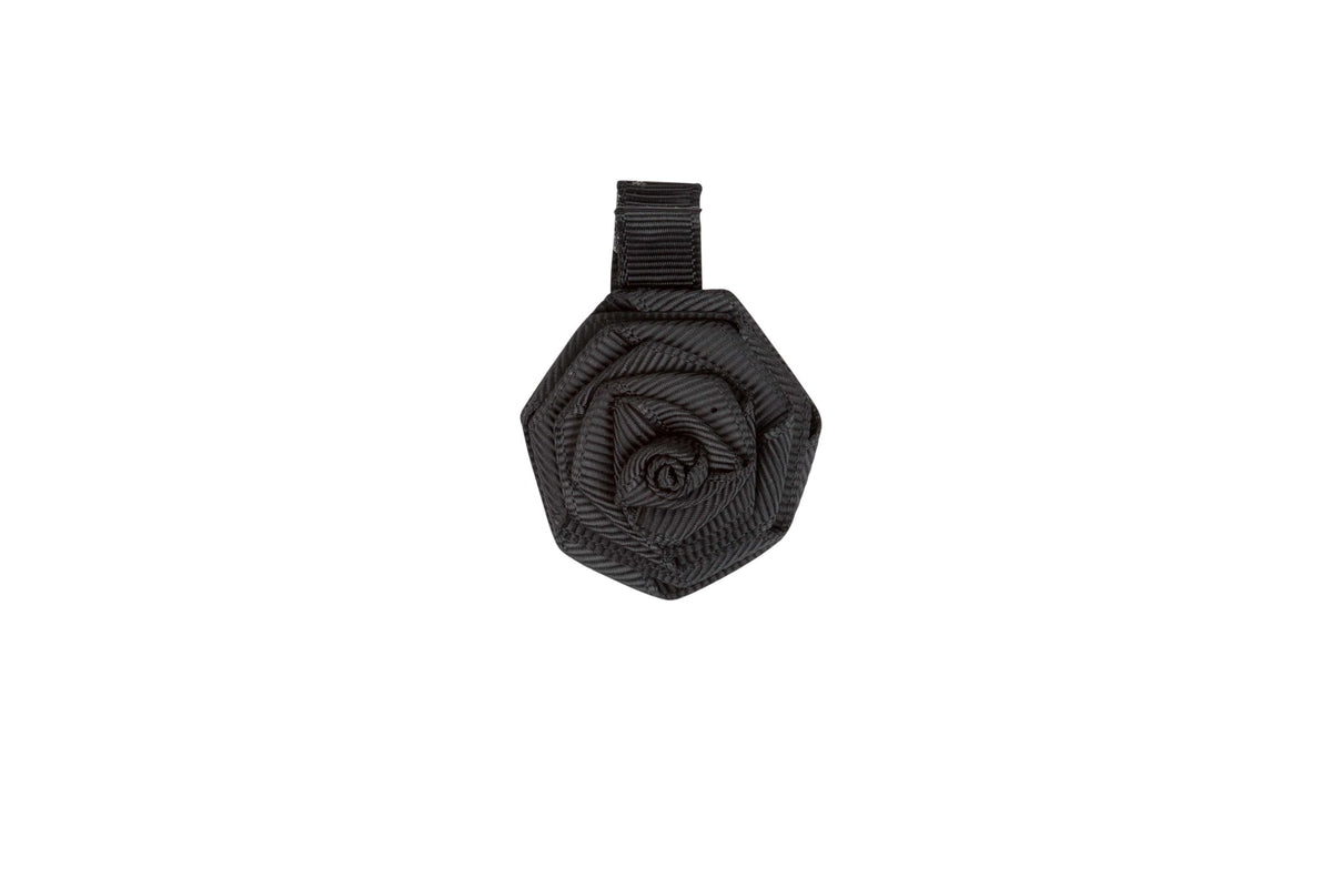 Rose Hårspænde - Sort - 3,5 cm