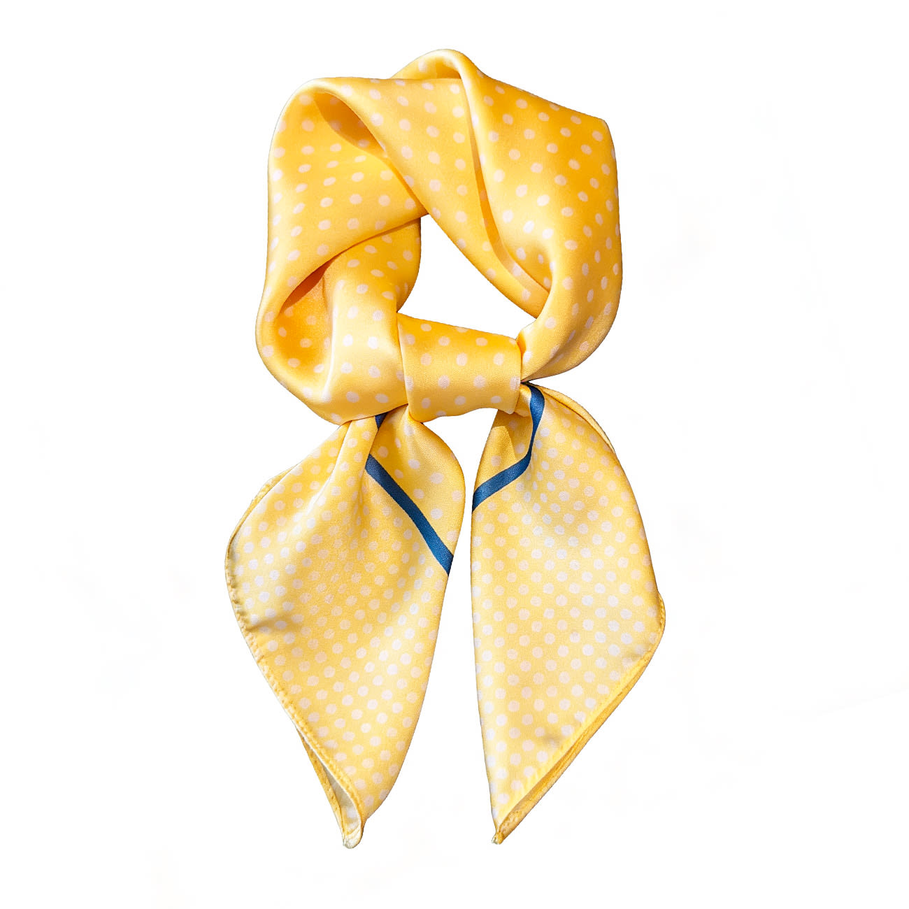 Callie Tørklæde - Gul/Hvid Prikker (FORUDBESTILLING)