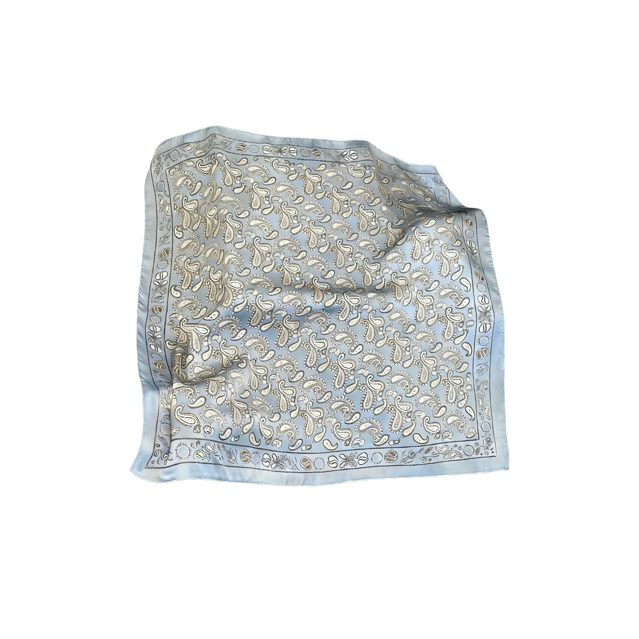 Callie Tørklæde - Lyseblå/Paisley (FORUDBESTILLING)