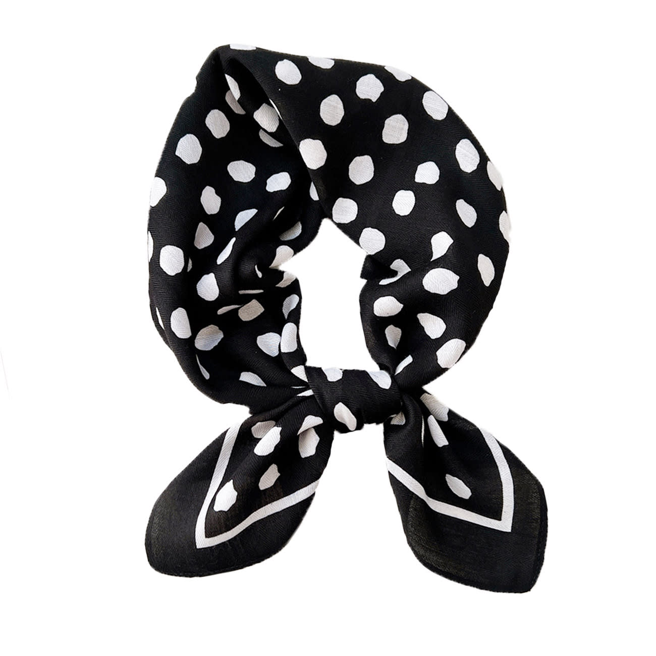 Tiana Tørklæde - Sort/Prikker