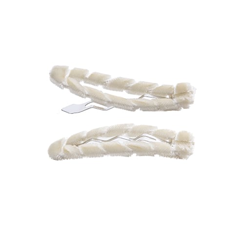 Snap Hårspænder - Velvet Råhvid (2 pak)