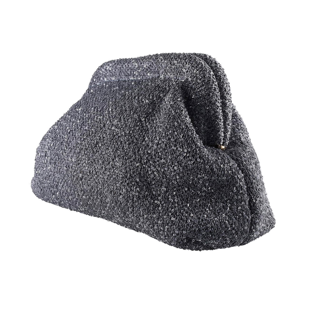 Alba Clutch - Sølvfarvet Glimmer
