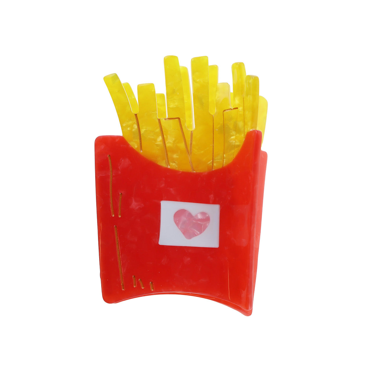 Pommes Frites Hårklemme - Rød/Gul (FORUDBESTILLING)