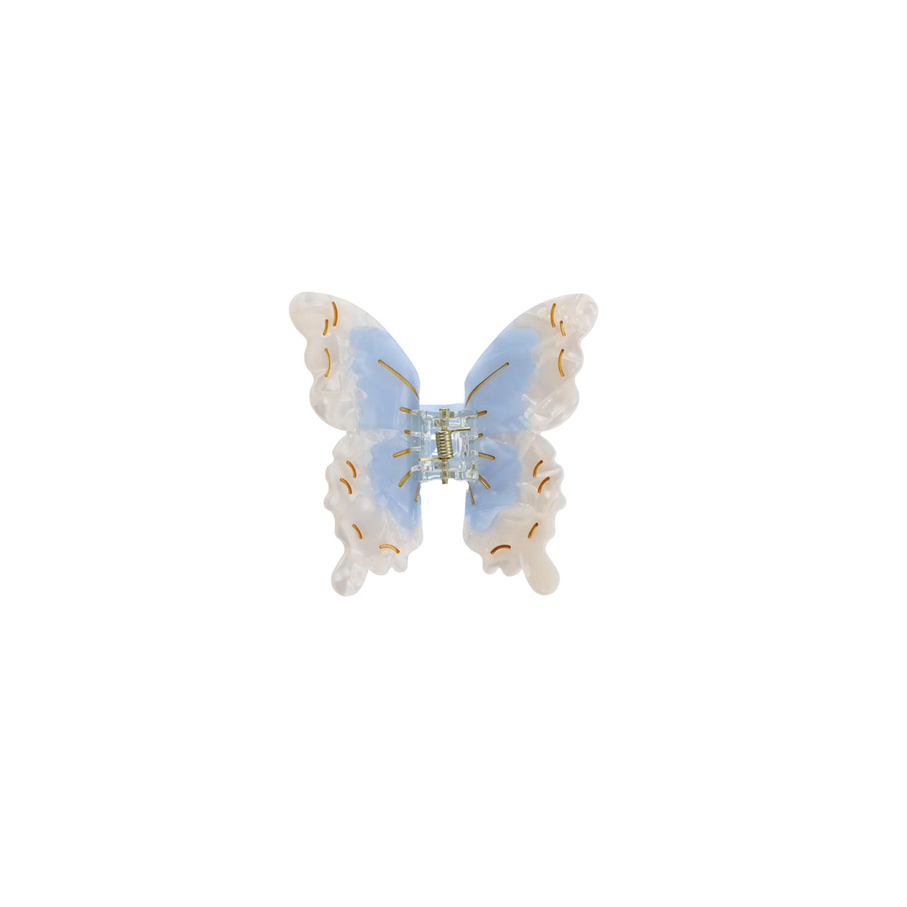 Mini Papilio Sommerfugl Hårklemme - Lyseblå/Hvid (FORUDBESTILLING)