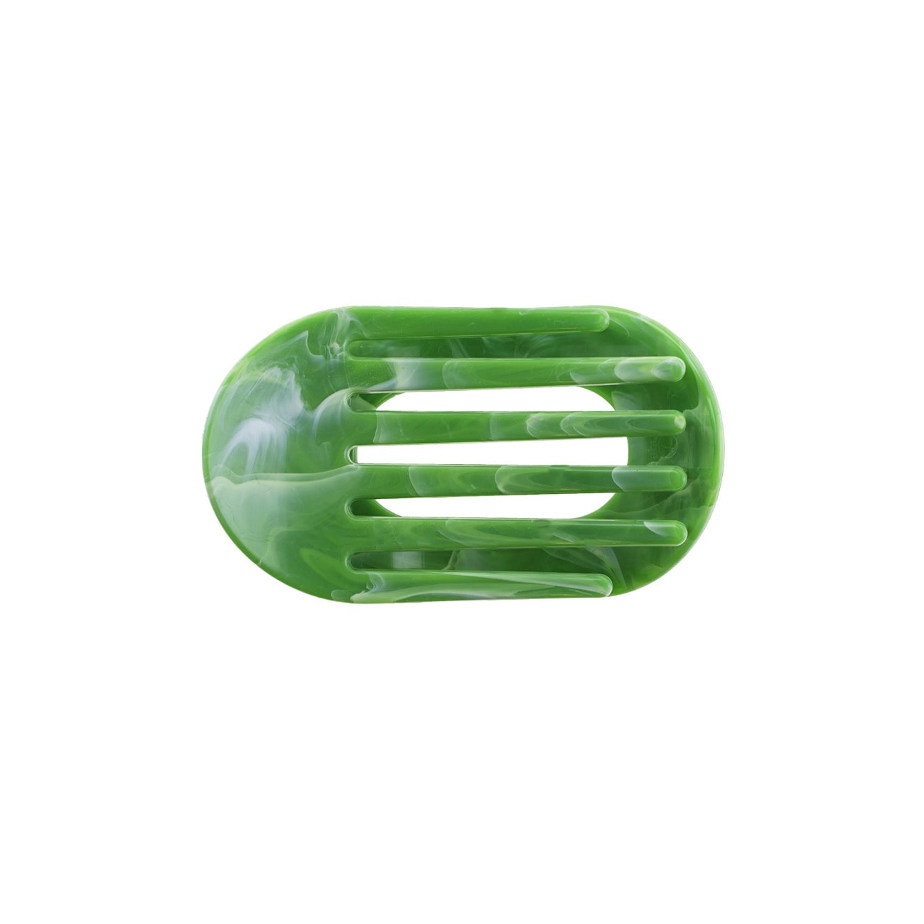 Eva Hårklemme - Mellem - Marmor Matcha/Hvid