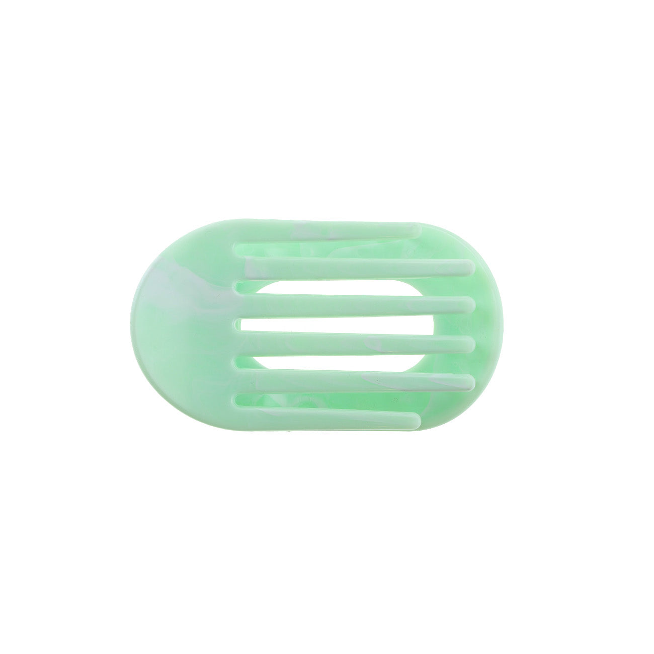 Eva Hårklemme - Mellem - Marmor Mint/Hvid