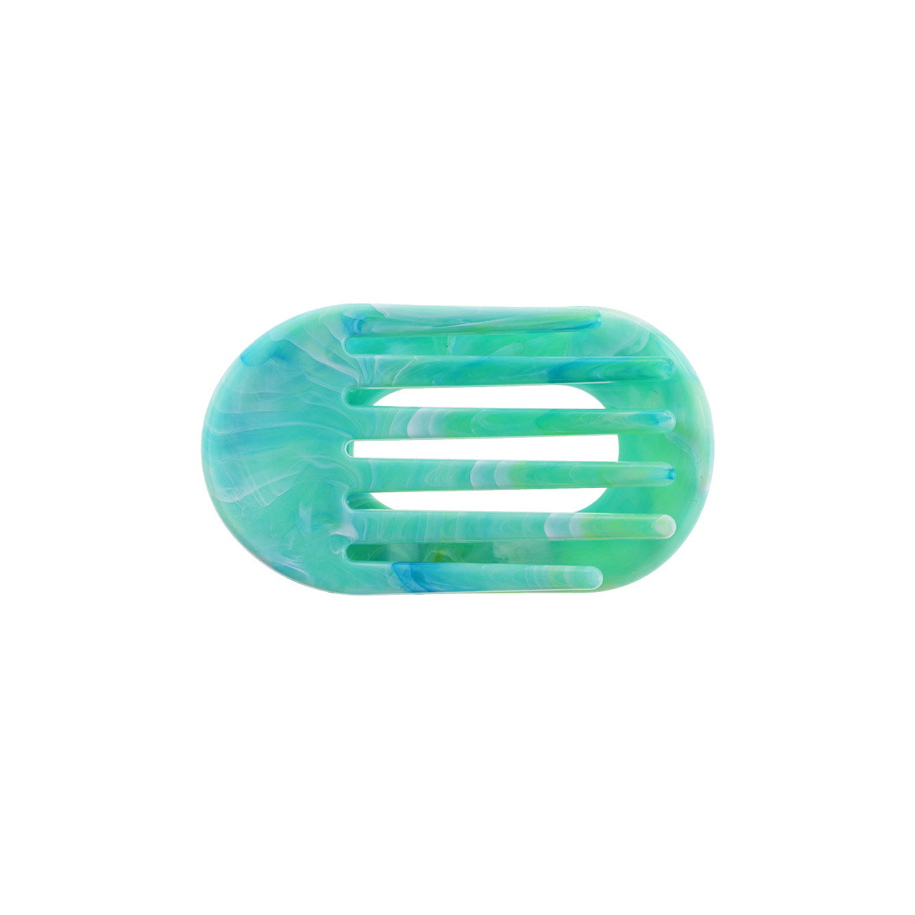 Eva Hårklemme - Mellem - Marmor Blå/Grøn