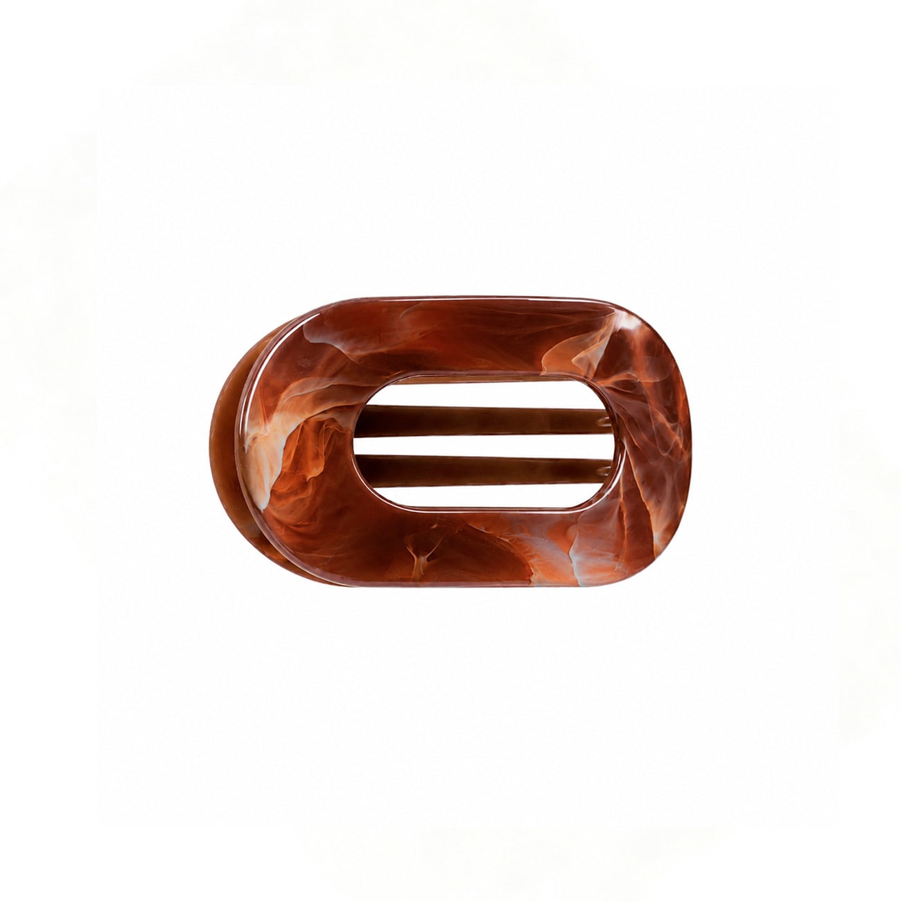 Eva Hårklemme - Mellem - Marmor Chokoladebrun/Hvid (FORUDBESTILLING)