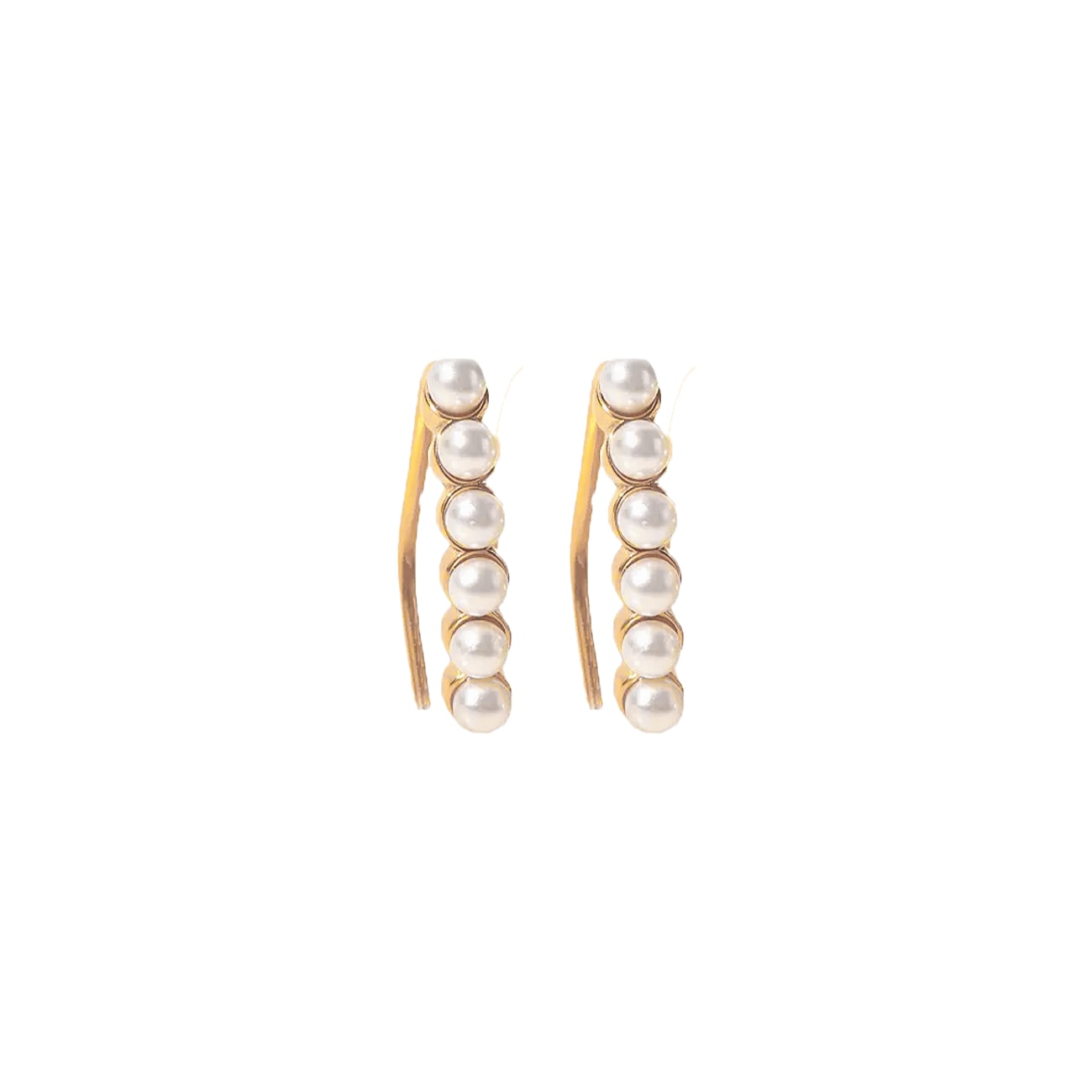 Diva Øreringe - Perler - Forgyldt