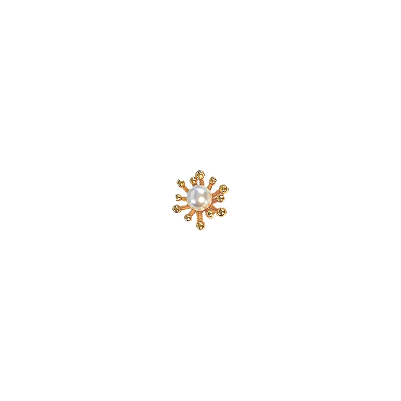 Sparkle Ørering - Perle - 925S Forgyldt