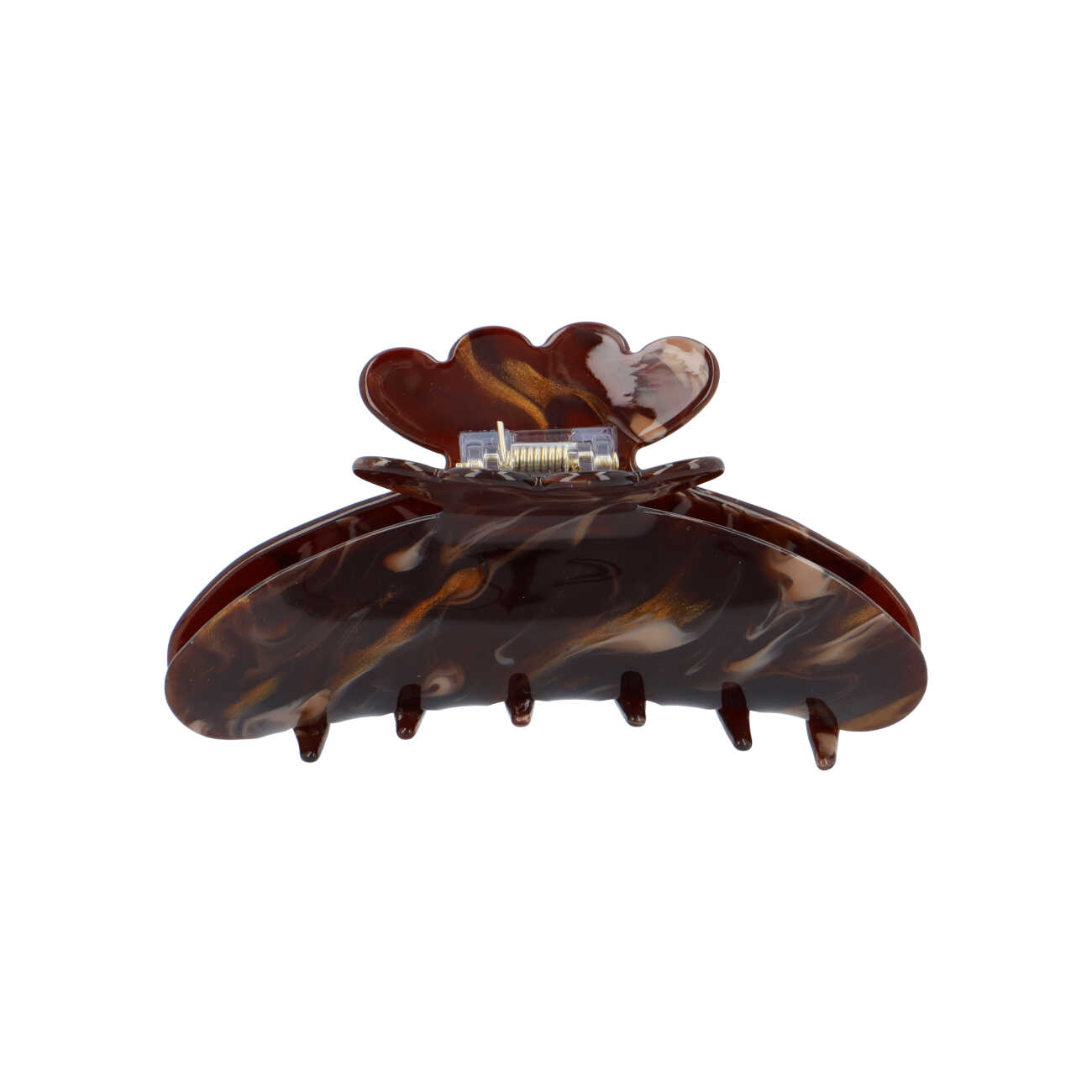 Agnes Hårklemme - Brun/Guldfarvet