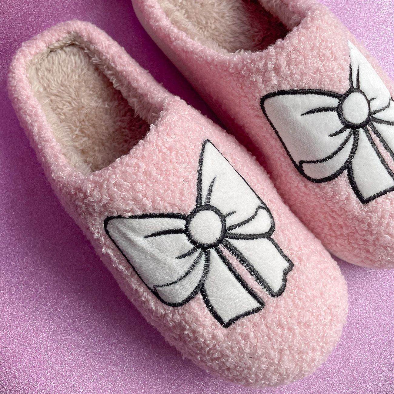 Slippers Sløjfer - Lyserød/Hvid
