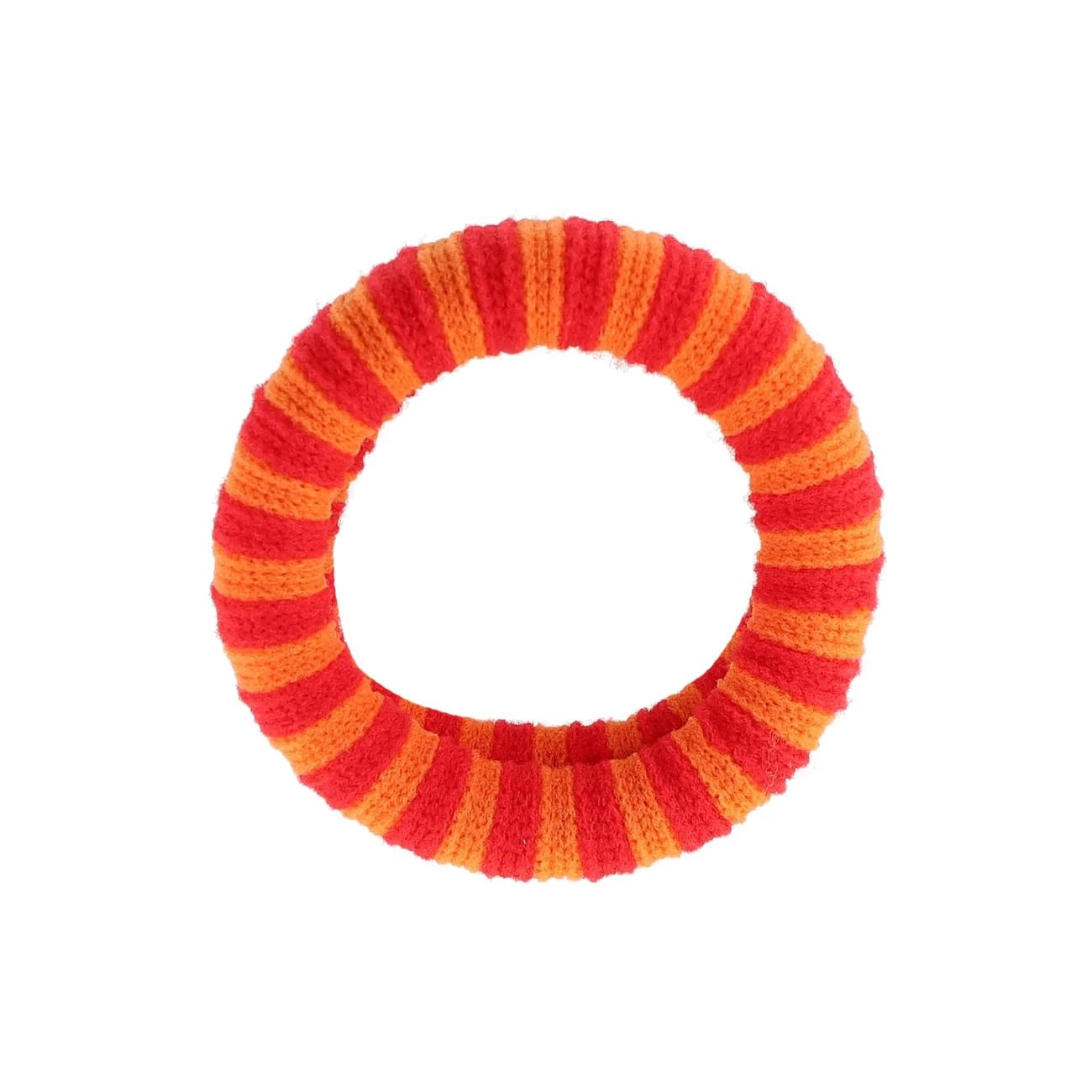 Ea Hårelastik - Orange/Rød Stribet