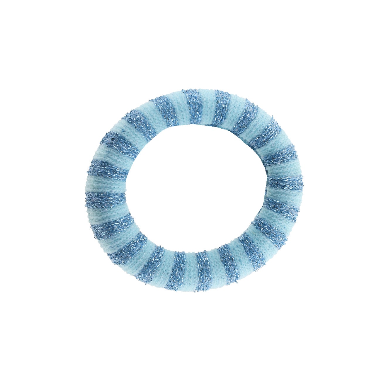 Ea Hårelastik - Turkis/Glitter Stribet