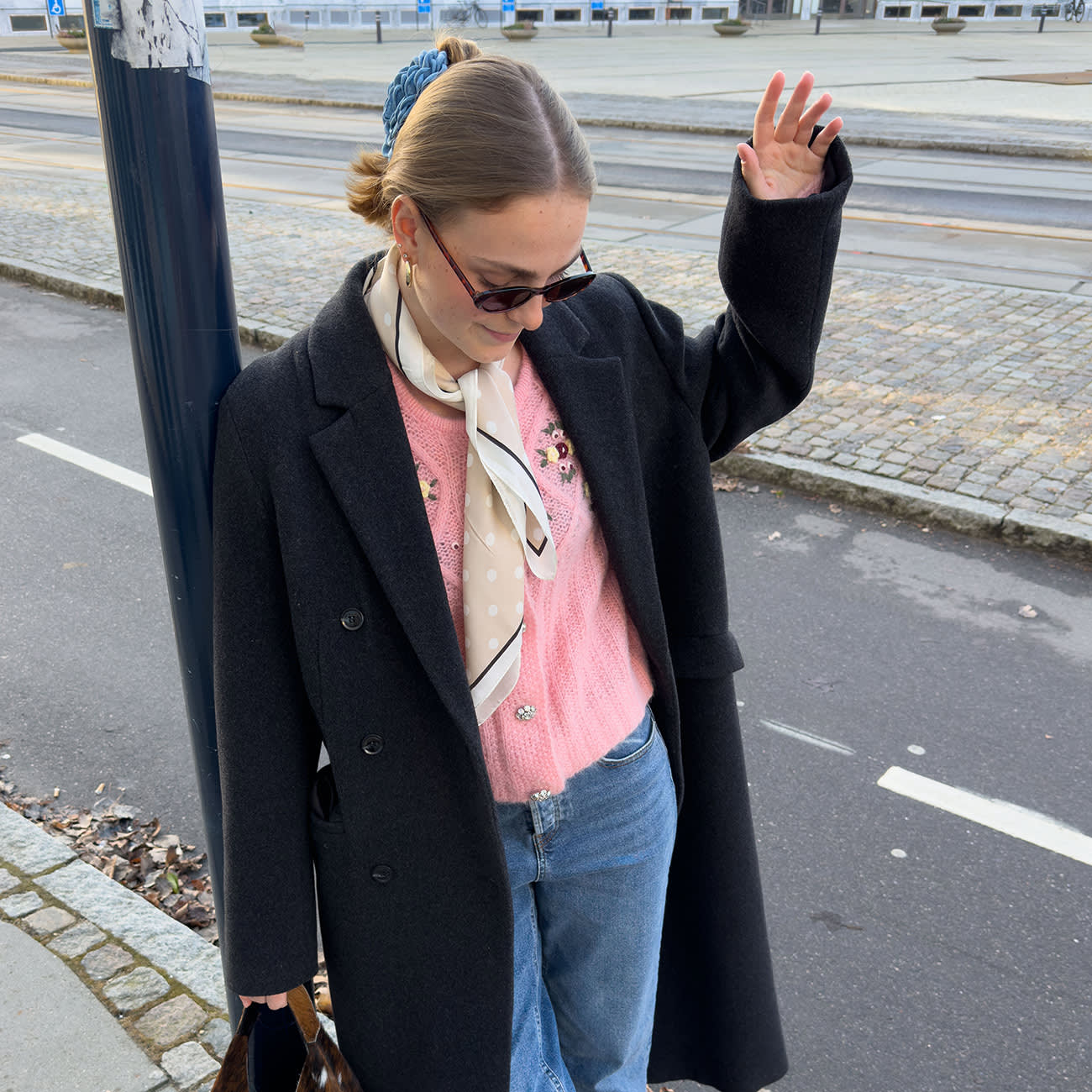 Callie Tørklæde - Beige/Råhvid