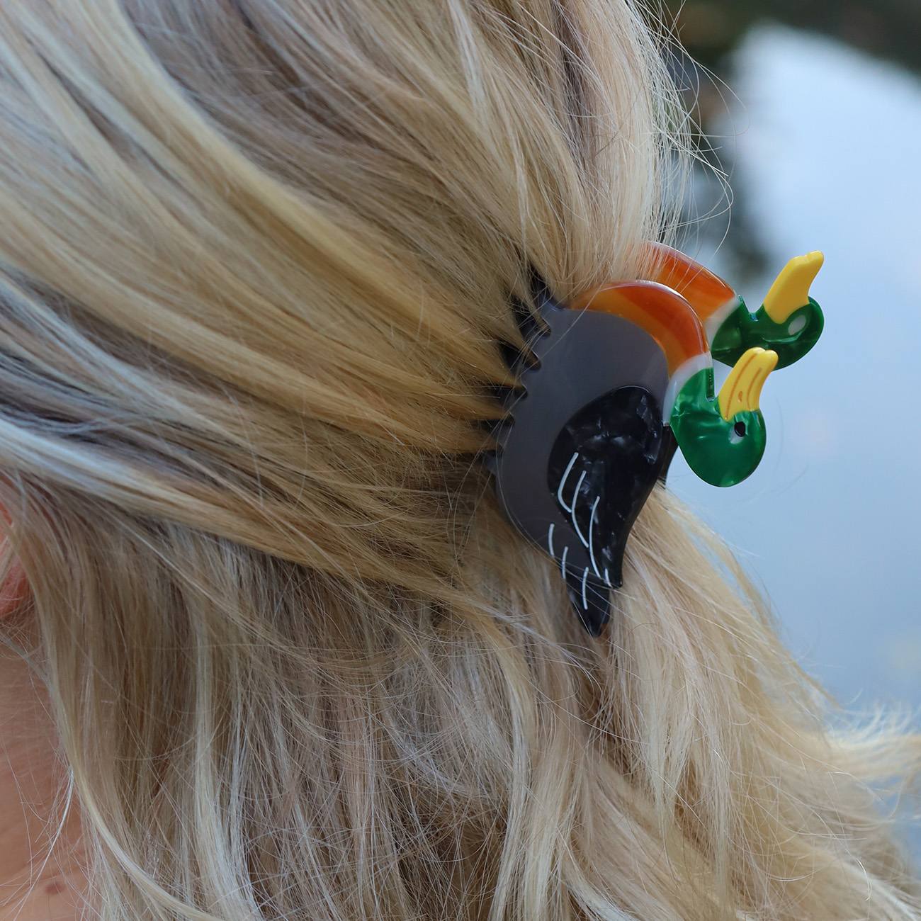 Gråand Hårklemme - Grå/Grøn