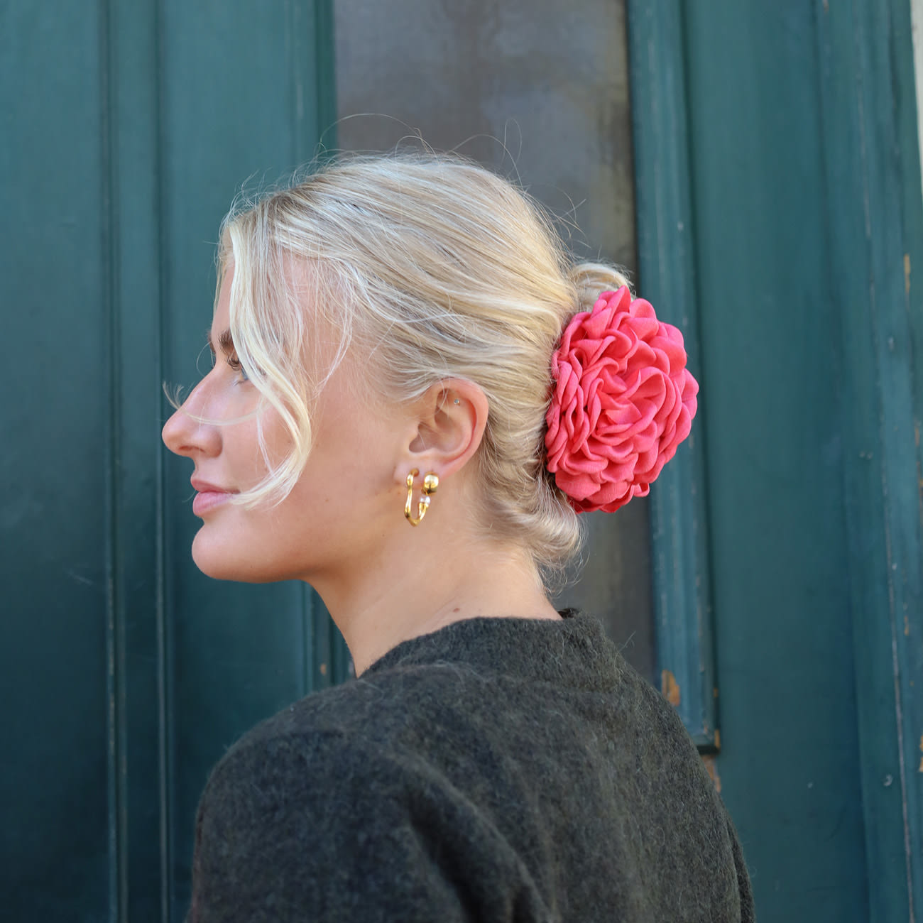 Daisy Hårklemme - Stor - Pink Meleret