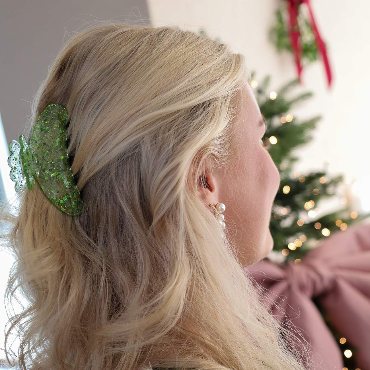 Asta Hårklemme - Confetti Grøn