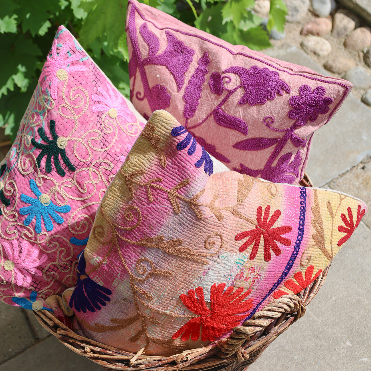 Trille Suzani Kantha Pudebetræk - Nr. 75