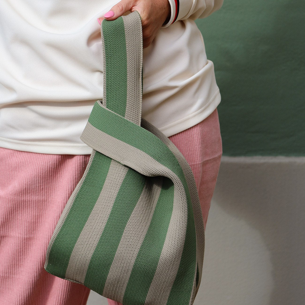 Filippa Net - Army/Taupe Stribet