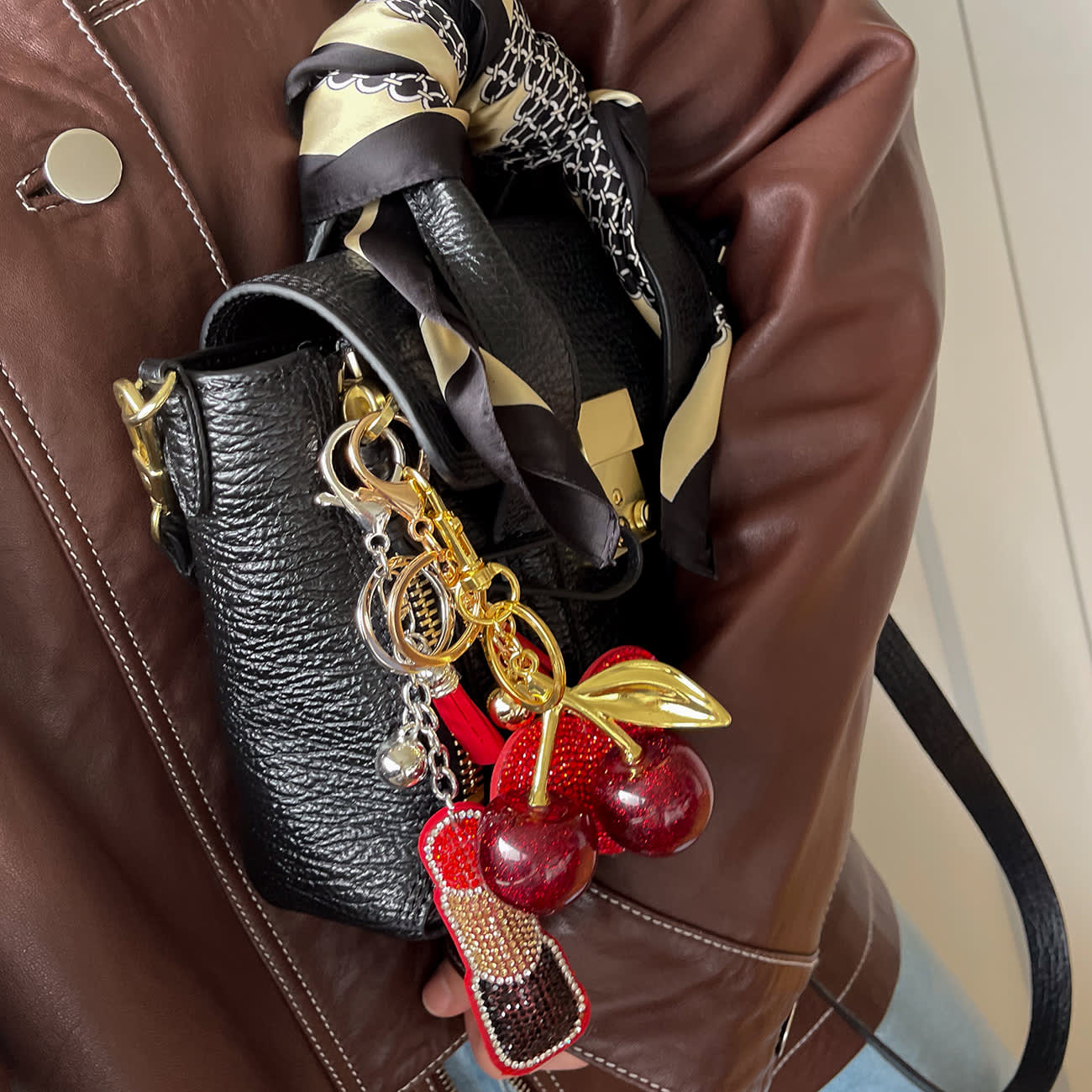 Cherry Nøglering - Rød