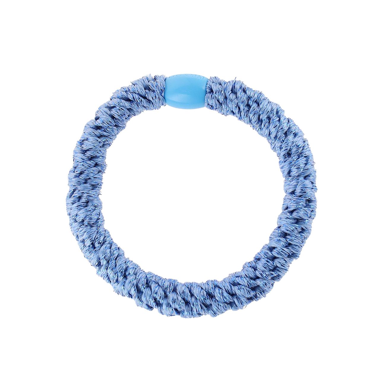Flettet Hårelastik - Glitter Sky Blue