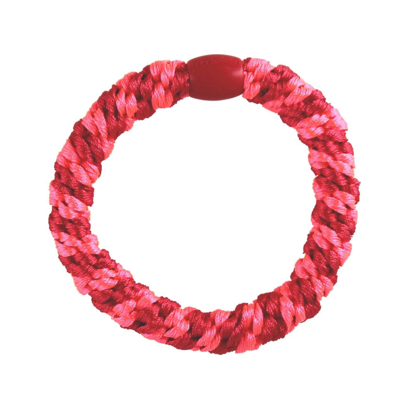 Flettet Hårelastik - Multi Neon pink, rød