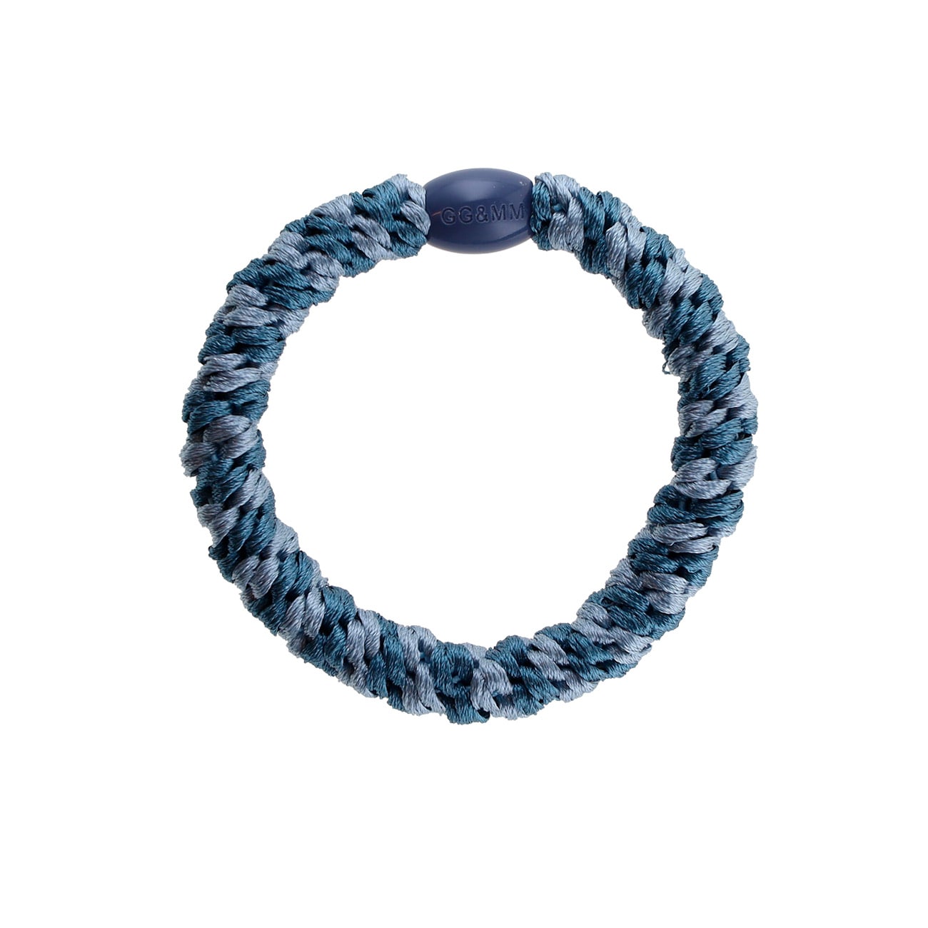 Flettet Hårelastik - Multi Lyseblå/Petroleum