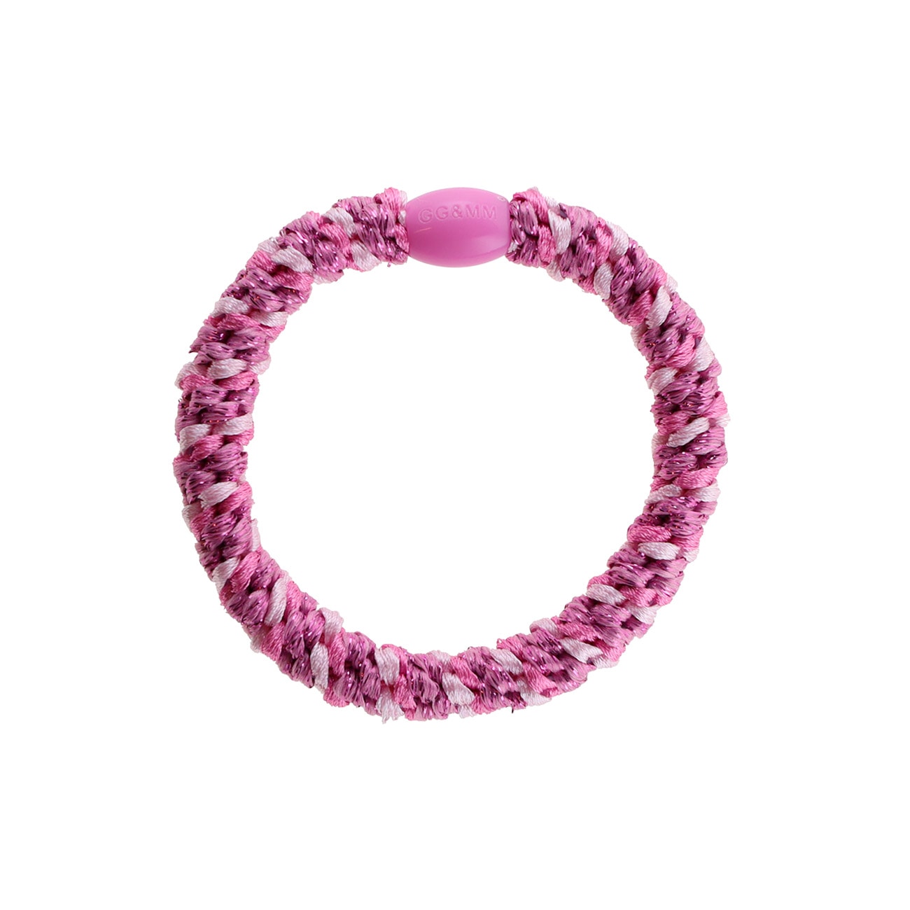 Flettet Hårelastik - Multi Lilla/Rosa Glitter