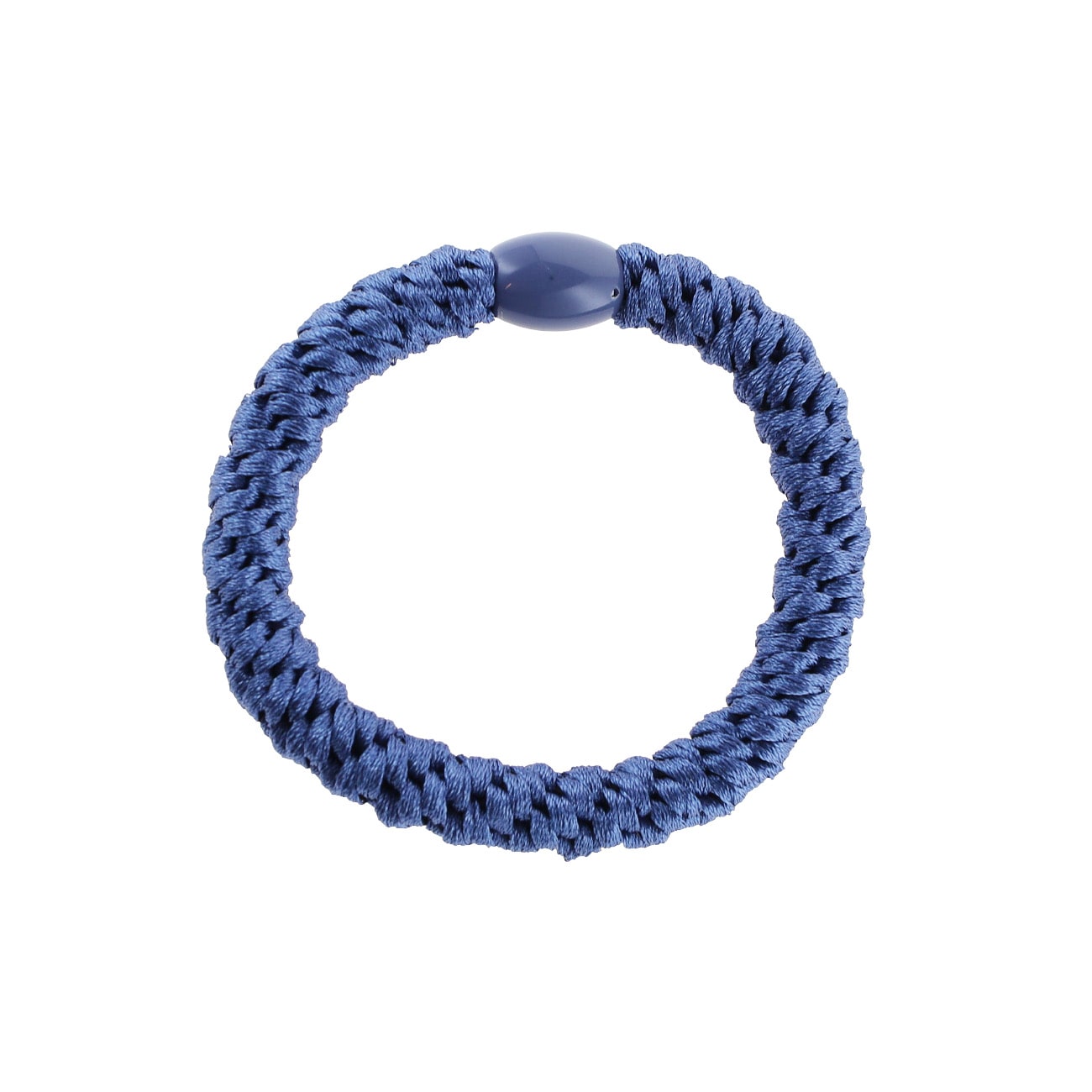 Flettet Hårelastik - Støvet Blå