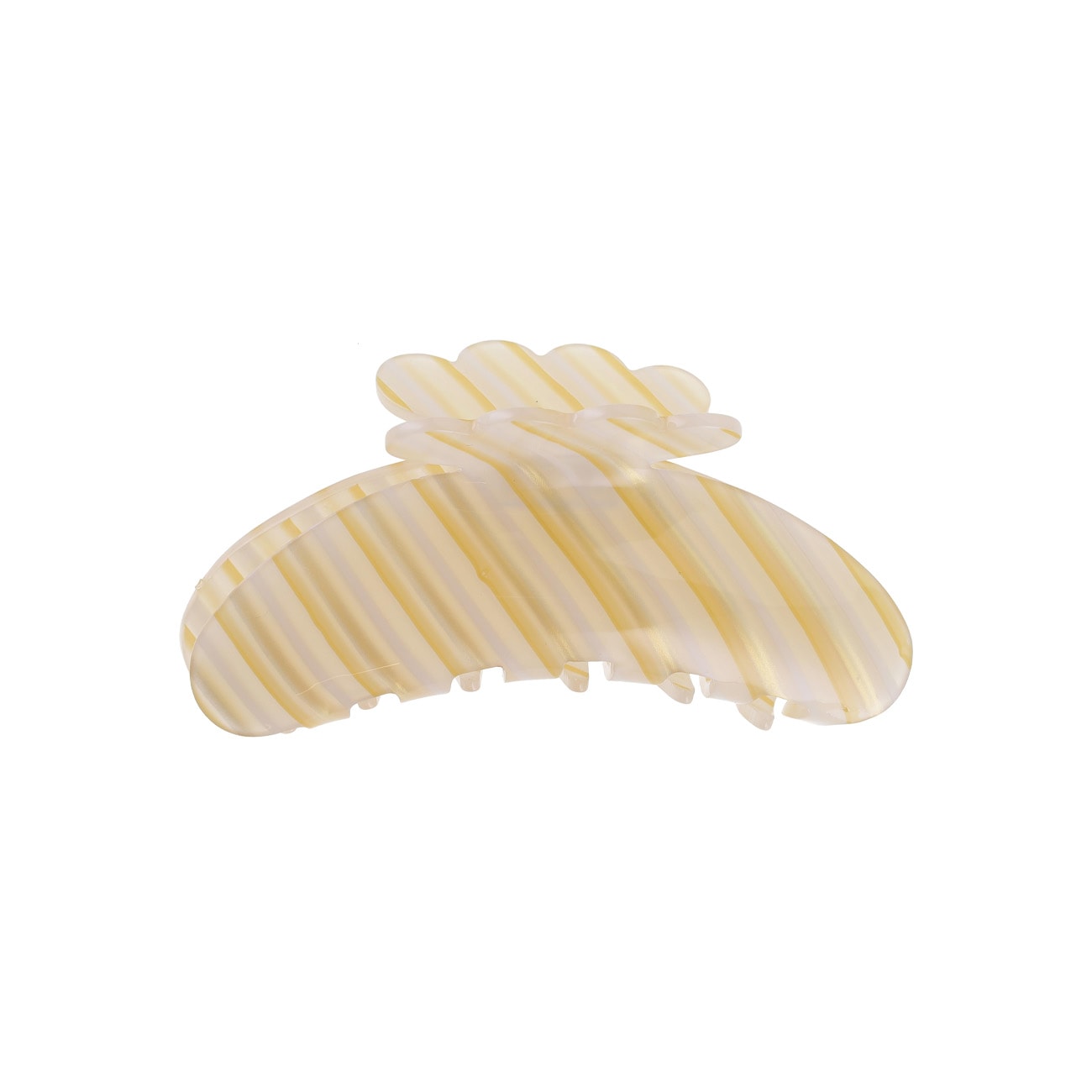 Agnes Hårklemme - Beige Stribet