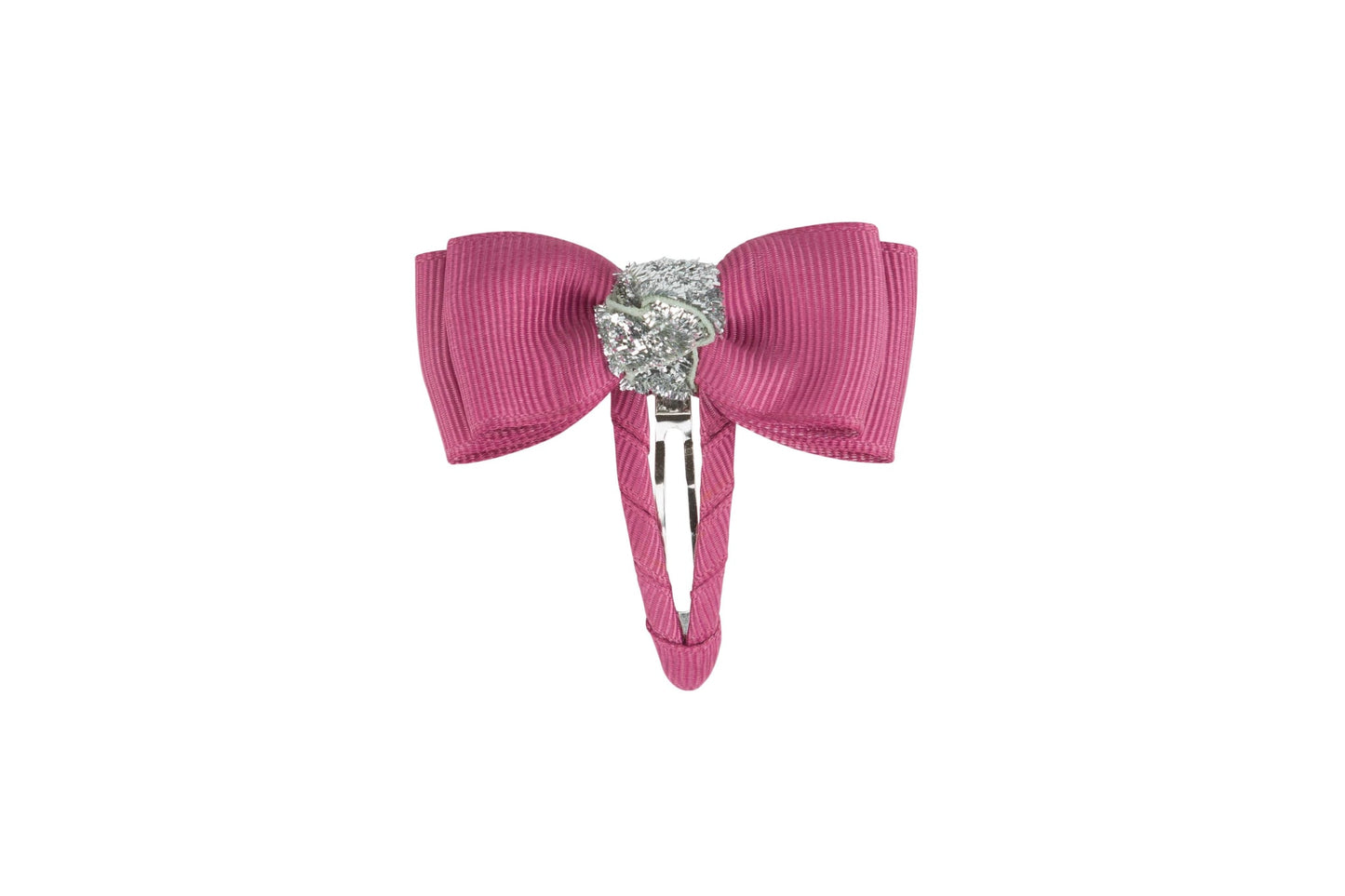 Dobbelt Sløjfe Hårspænde - Victorian Rose/Sølv Glitter