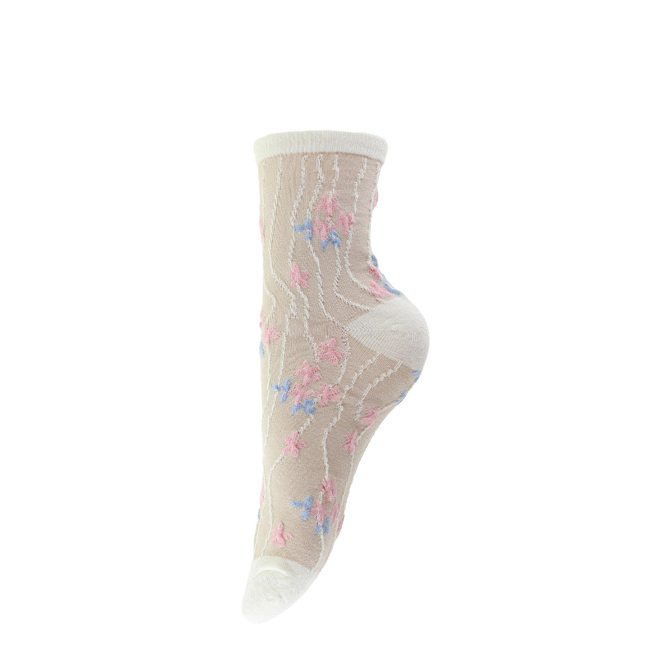 Strømper - Onesize - Sand/Pink/Lilla