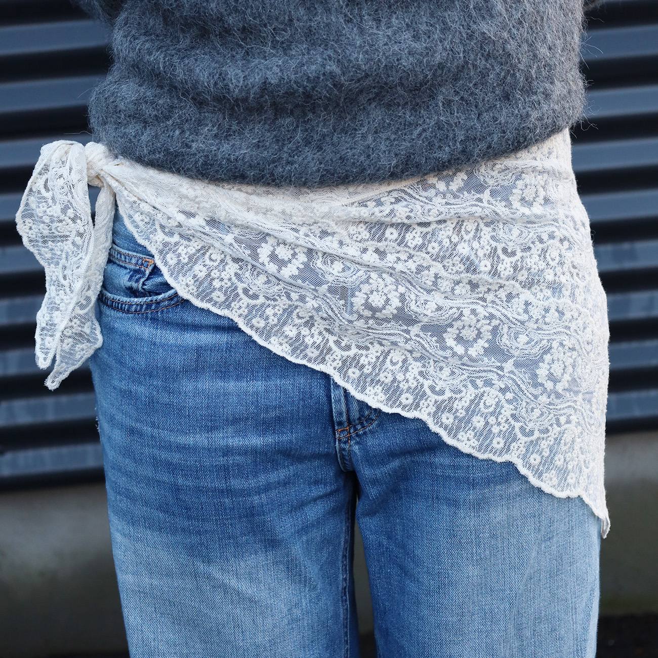 Priya Blonde Tørklæde - Råhvid (FORUDBESTILLING)