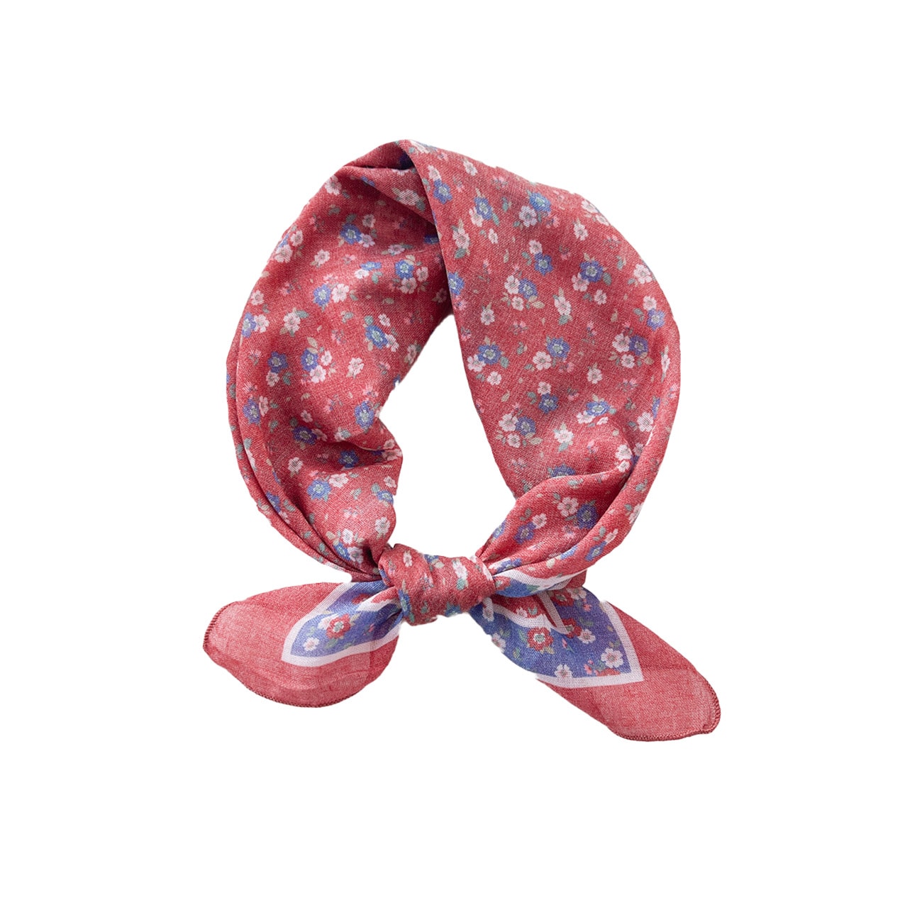 Lilo Tørklæde - Støvet Rød/Blomster