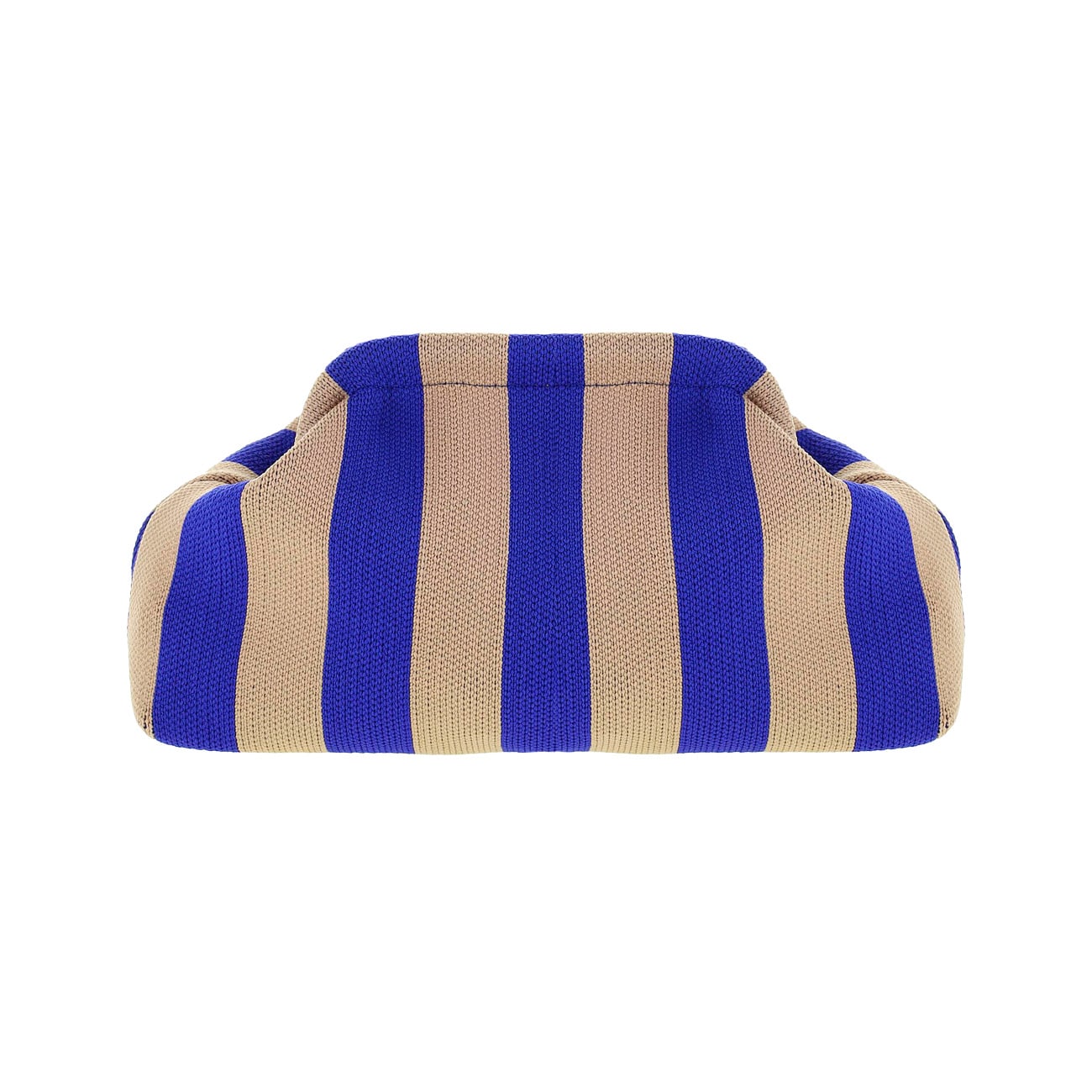 Alba Clutch - Beige/Kobolt Stribet