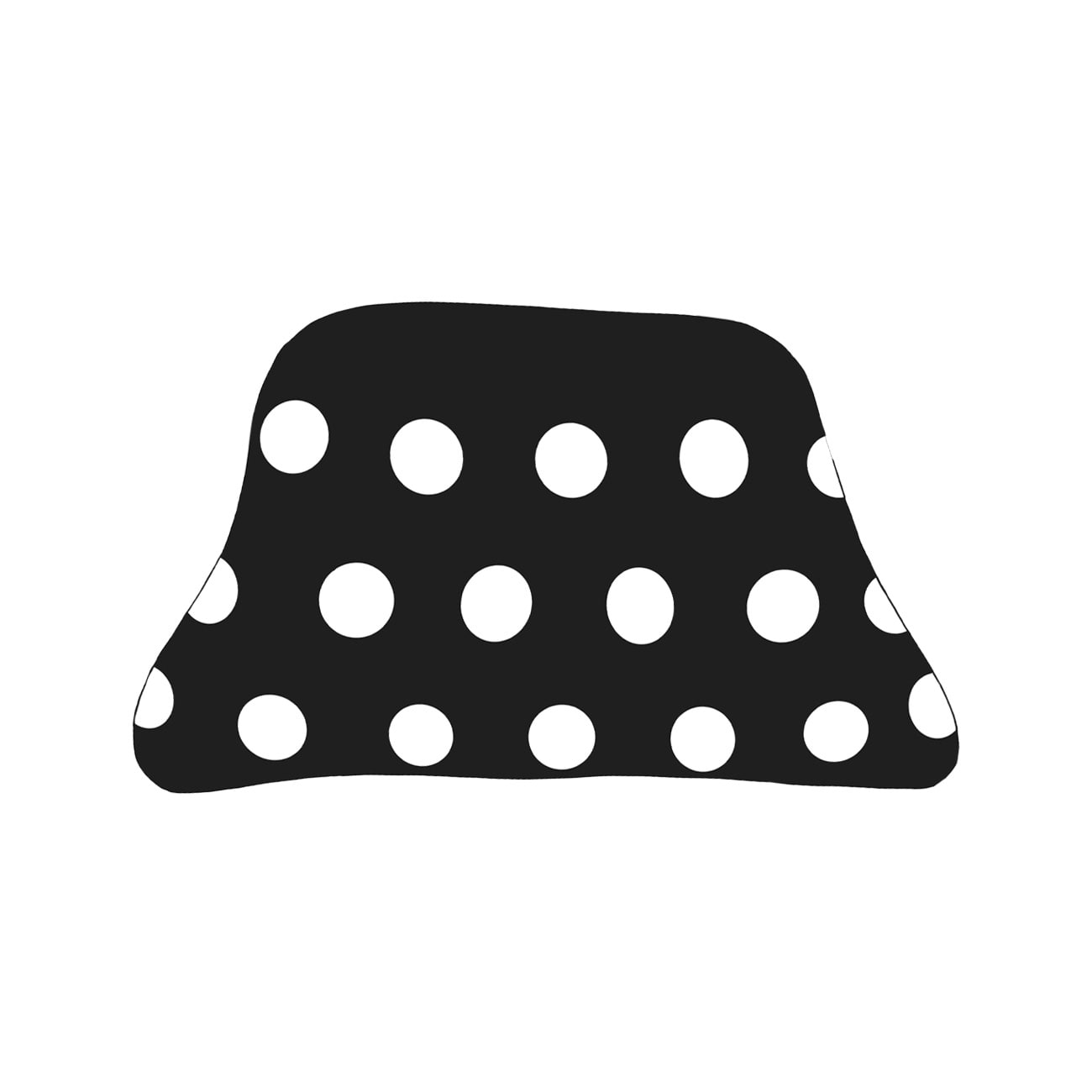 Alba Clutch - Prikker Sort/Hvid