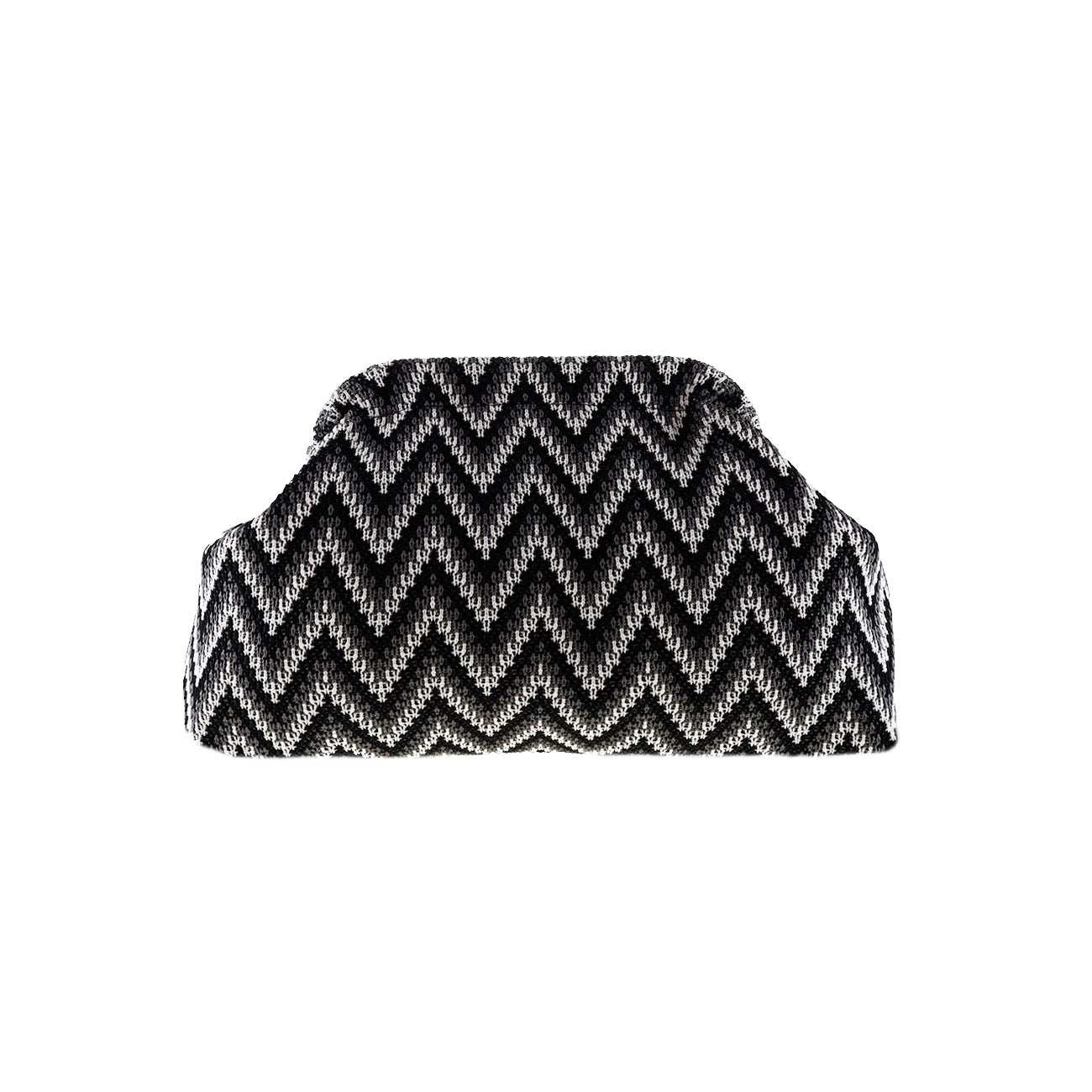 Alba Zig Zag Clutch - Sort/Grå