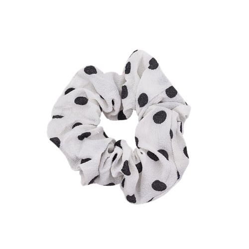 Dot Scrunchie - Hvid