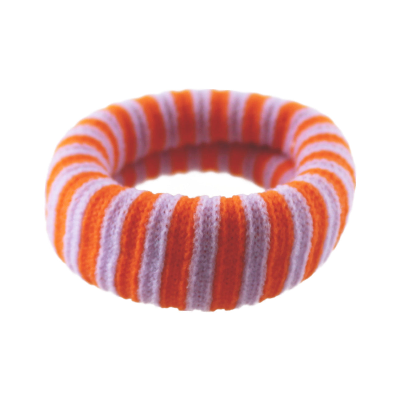 Ea Hårelastik - Orange/Pastel Lilla Stribet