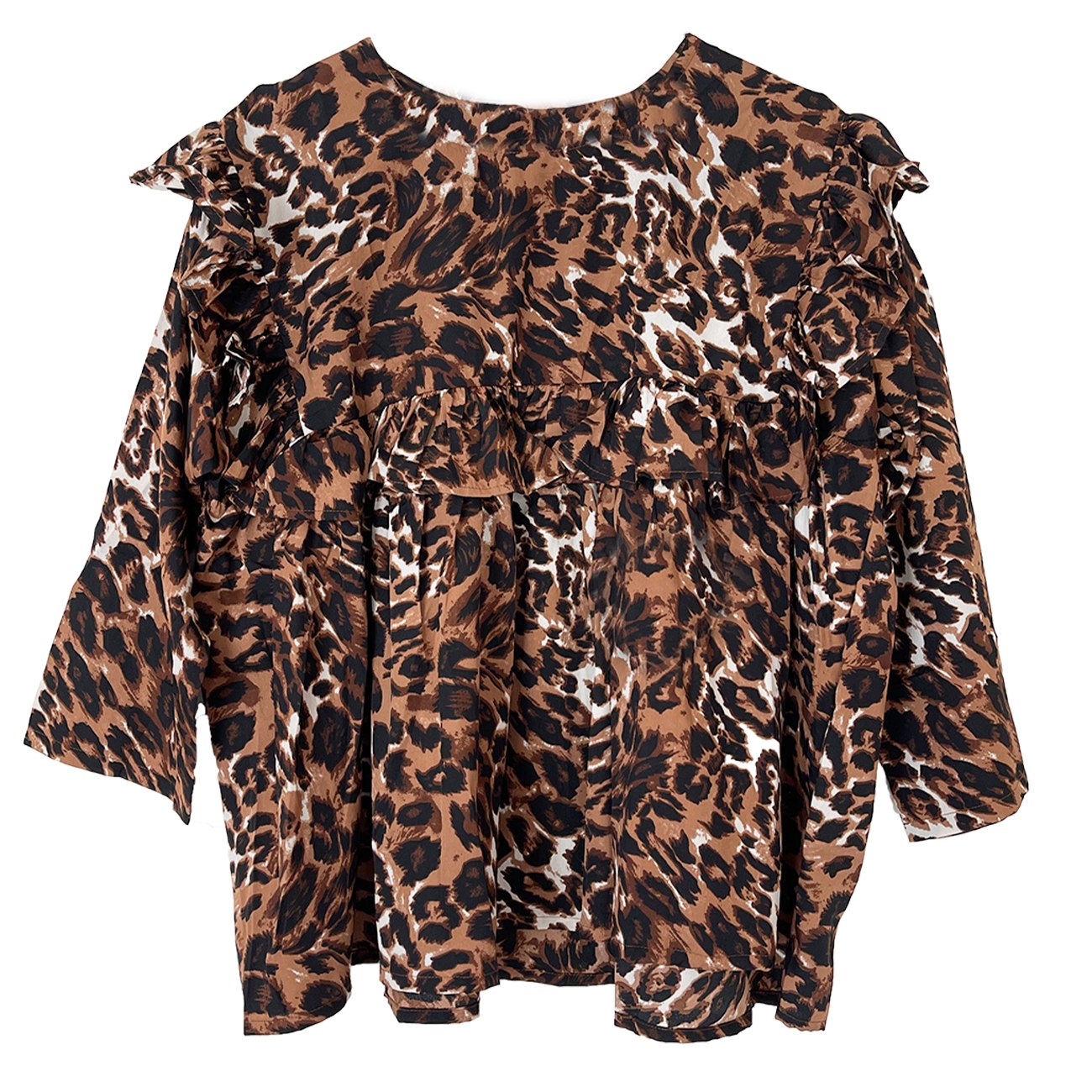 Nelly top med flæser - M/L - Nr 1