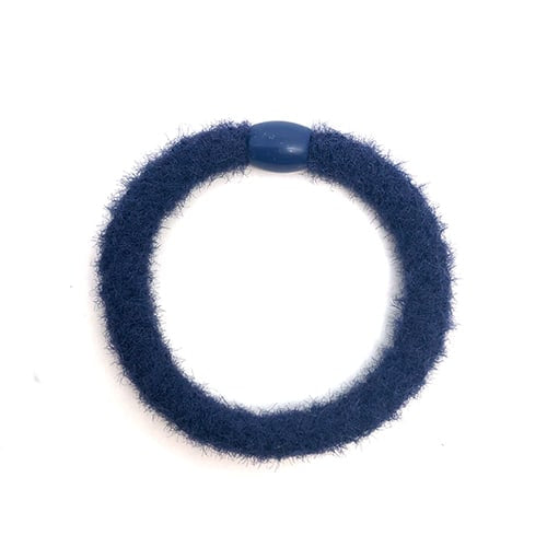 Flettet Hårelastik - Fluffy Navy