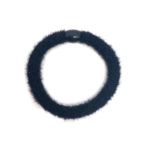 Flettet Hårelastik - Fluffy Sort