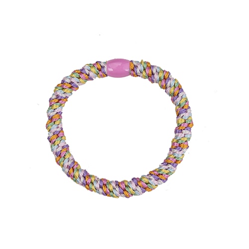 Flettet Hårelastik - Unicorn Pink