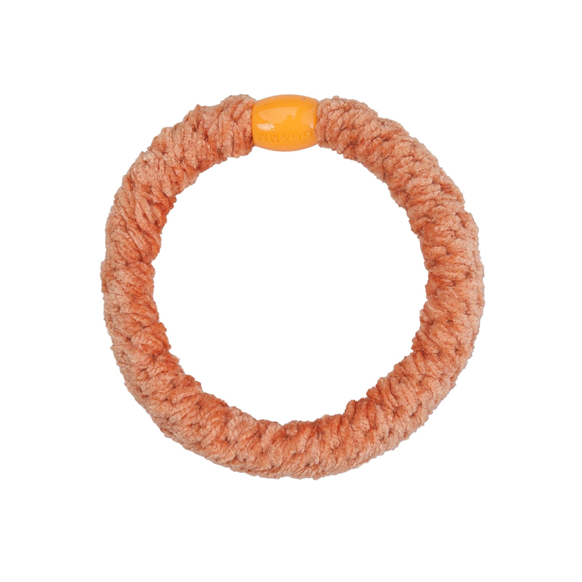 Flettet Hårelastik - Velour Orange