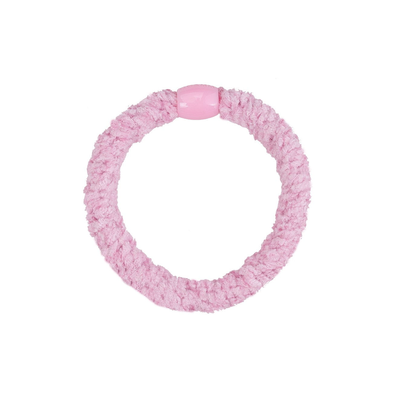 Flettet Hårelastik - Velour Rosa