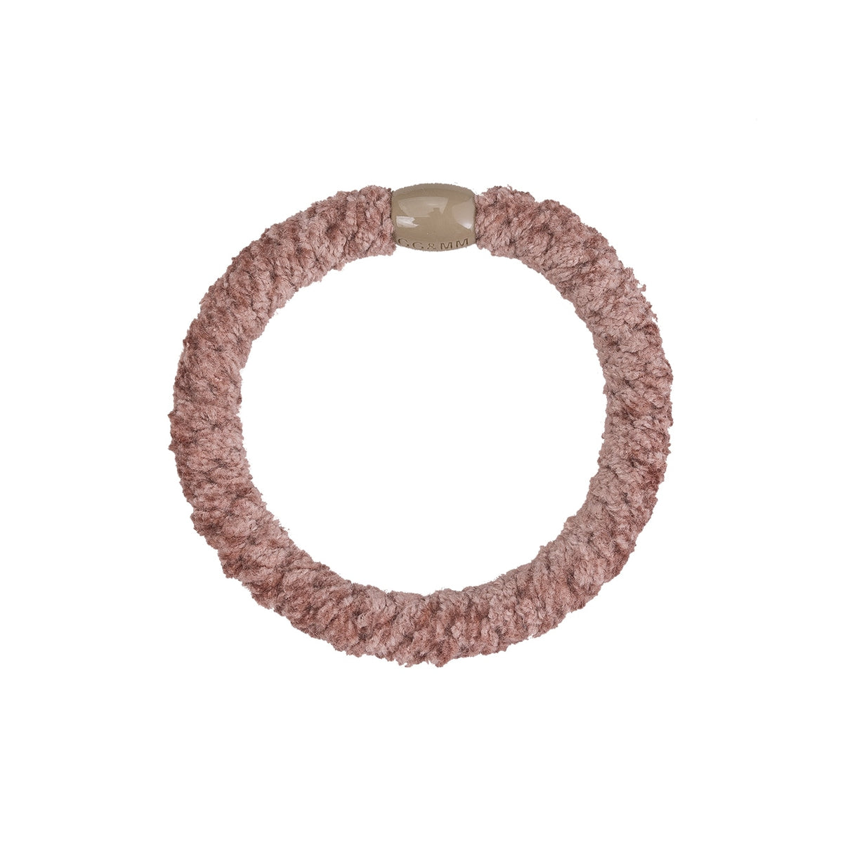 Flettet Hårelastik - Velour Antique Rose